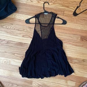 Free people mesh front top